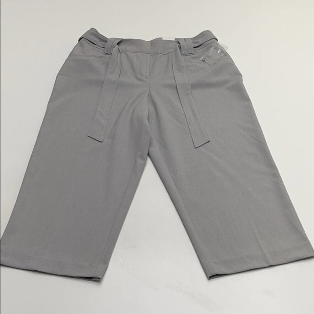 EAST 5TH Womens 12 Gray Belted Capri Pant